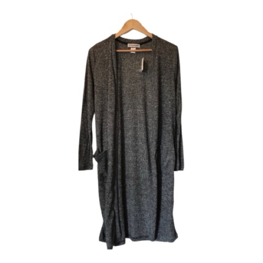 Cotton Emporium Women's Heather Black Cardigan - Large - NWT